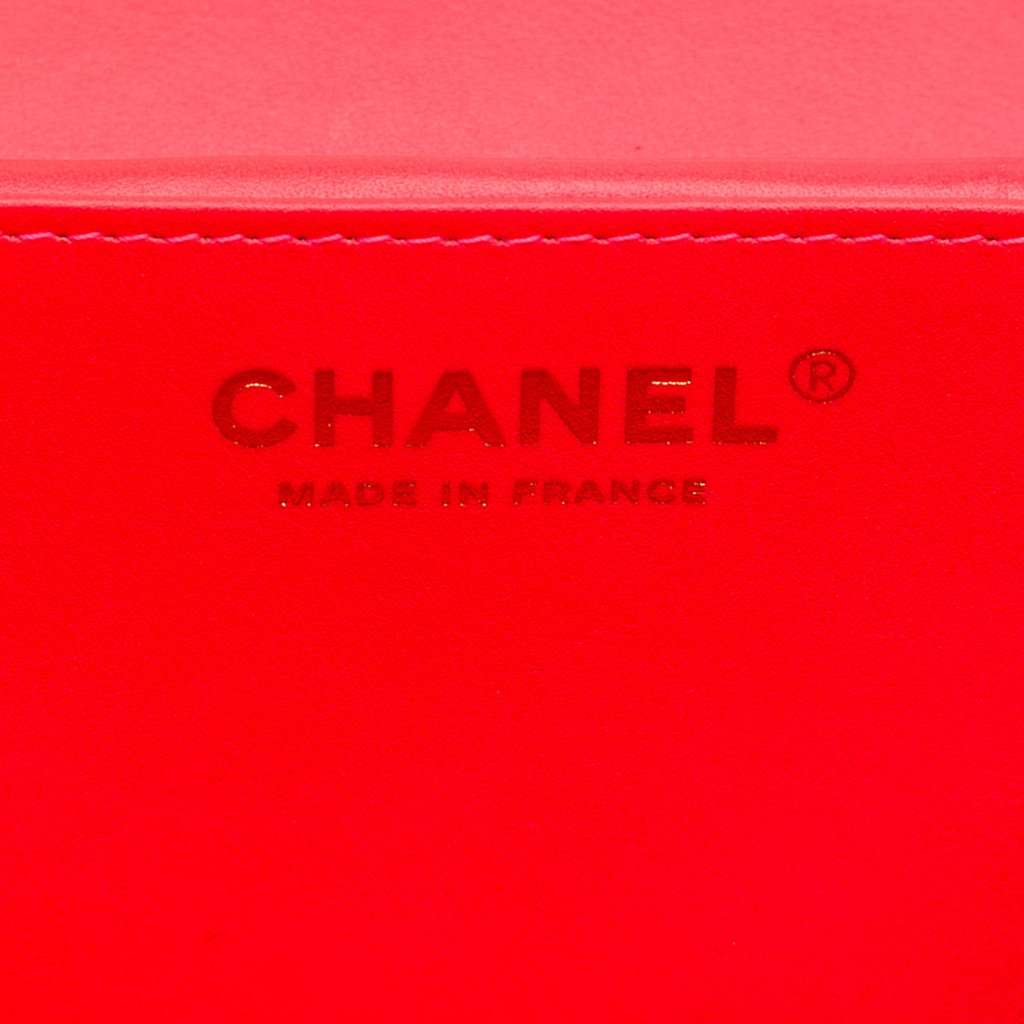 Chanel Mini CC Quilted Patent Vanity Bag Pink Leather Very good - Box View