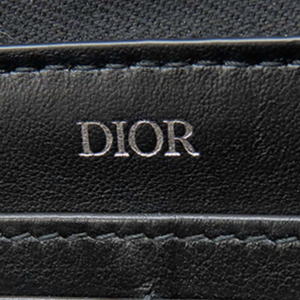 Dior Oblique Canvas and Leather Saddle Zippy Wallet Black Very good - Box View