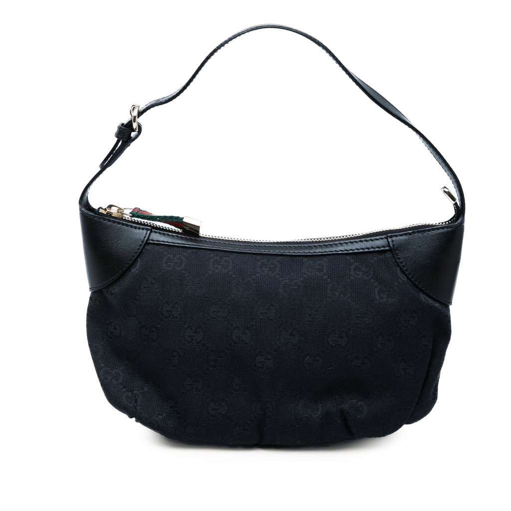 Gucci GG Canvas Web Handbag Blue Very good condition - Front View