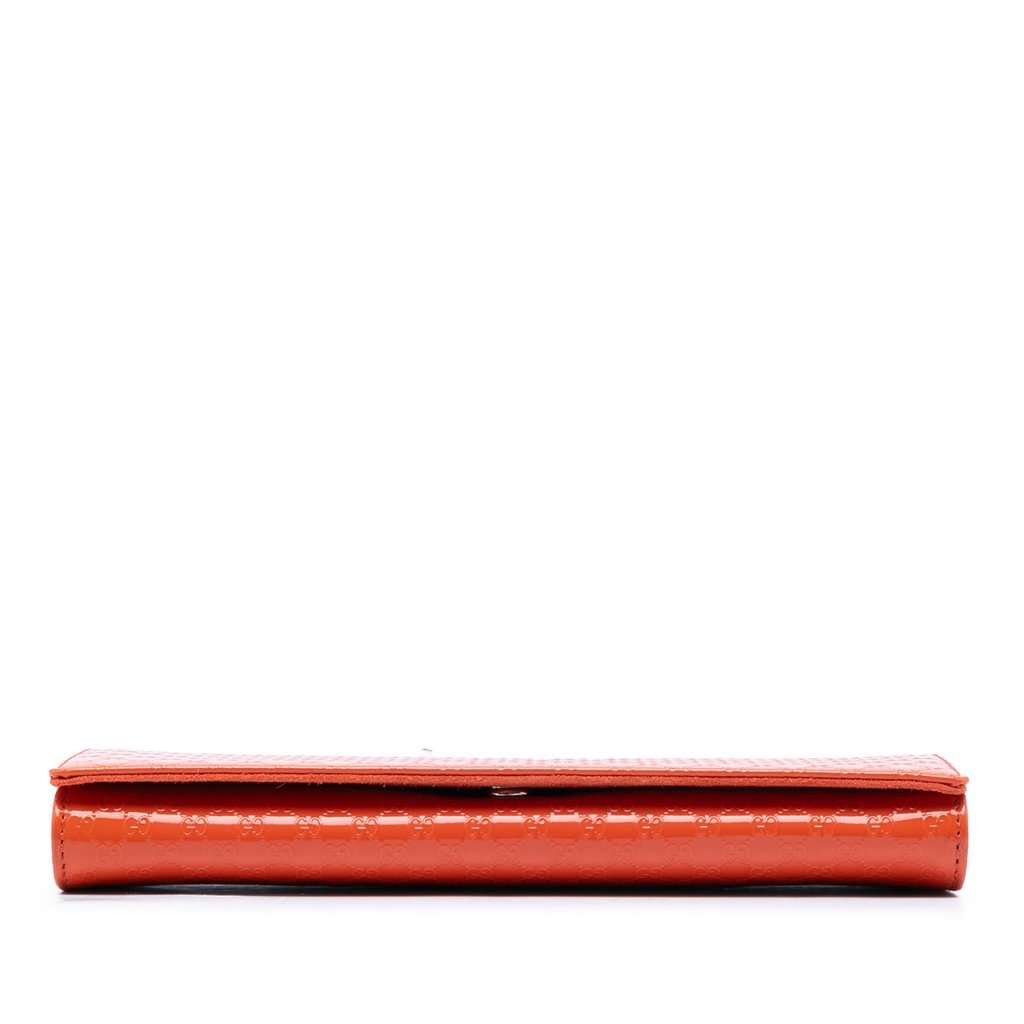 Gucci Microguccissima Patent Broadway Clutch Orange Leather Very good condition - Inside View