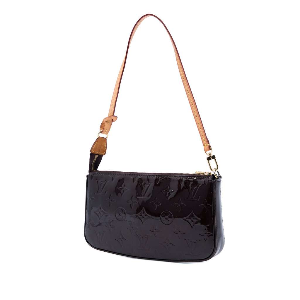Louis Vuitton Monogram Vernis Pochette Accessoires Purple Leather Very good - Back View