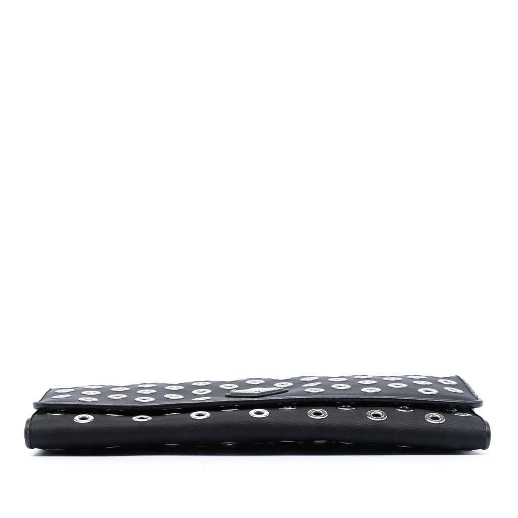 Prada Tessuto Grommet Wallet On Chain Black Very good condition - Inside View
