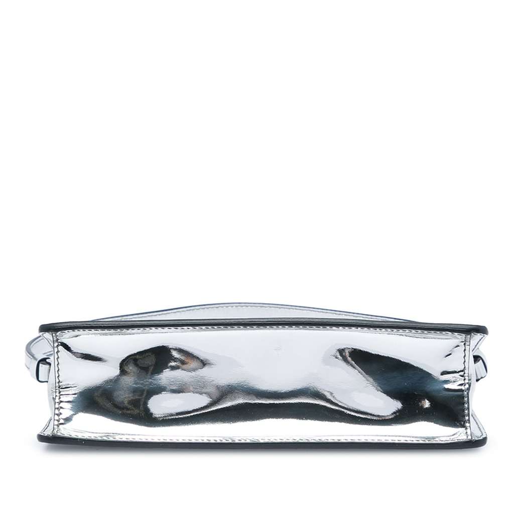 Prada Mini Metallic Spazzolato Tria Shoulder Bag Silver Leather Very good - Inside View