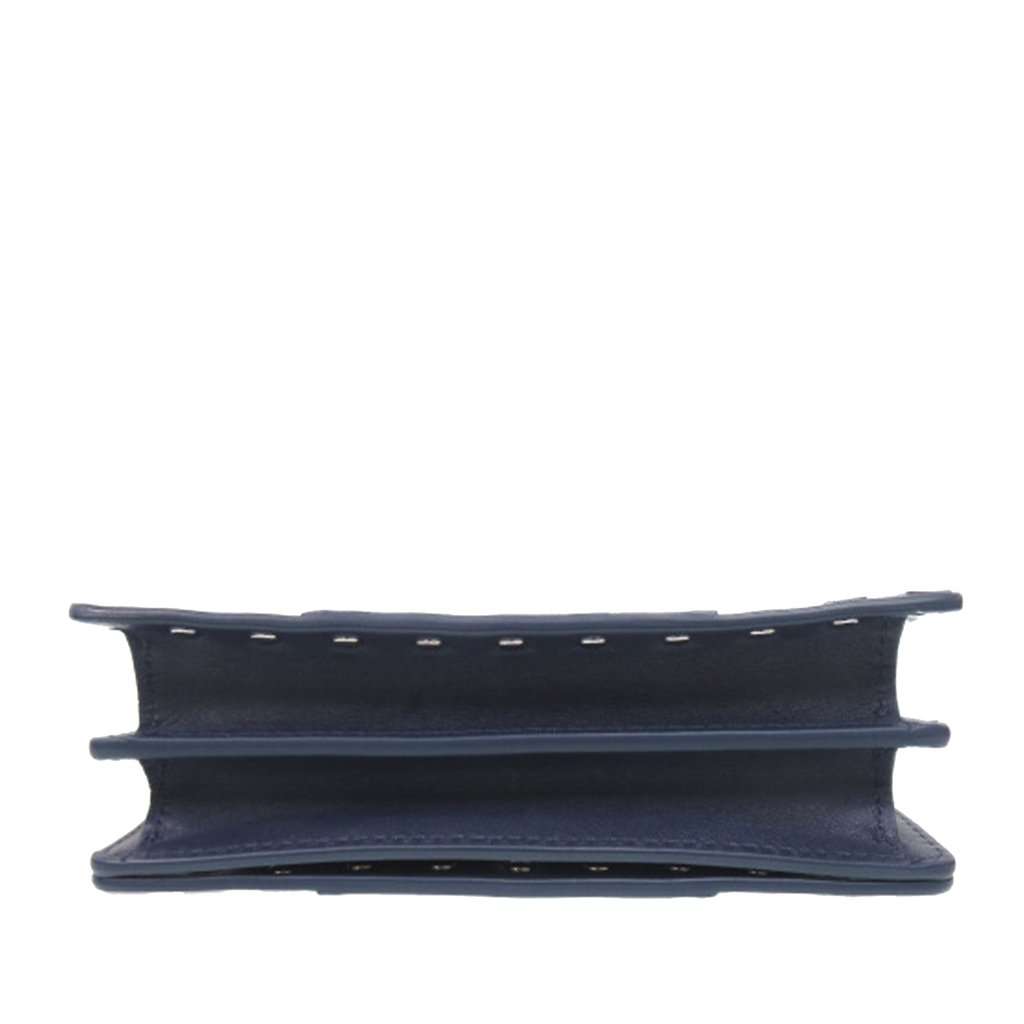 Valentino Smooth Calfskin Colorblock Free Rockstud Spike Crossbody Blue Leather Very good condition - Inside View
