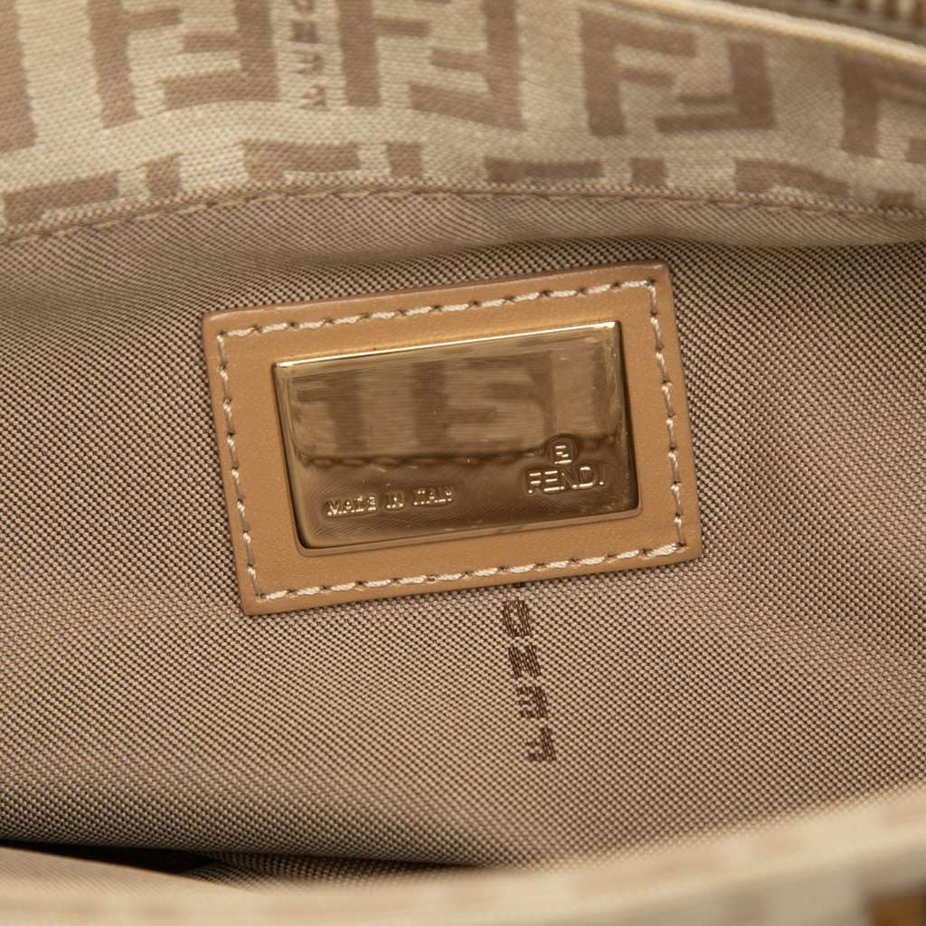 Fendi Small Zucchino Canvas Tote Beige Very good condition - Box View
