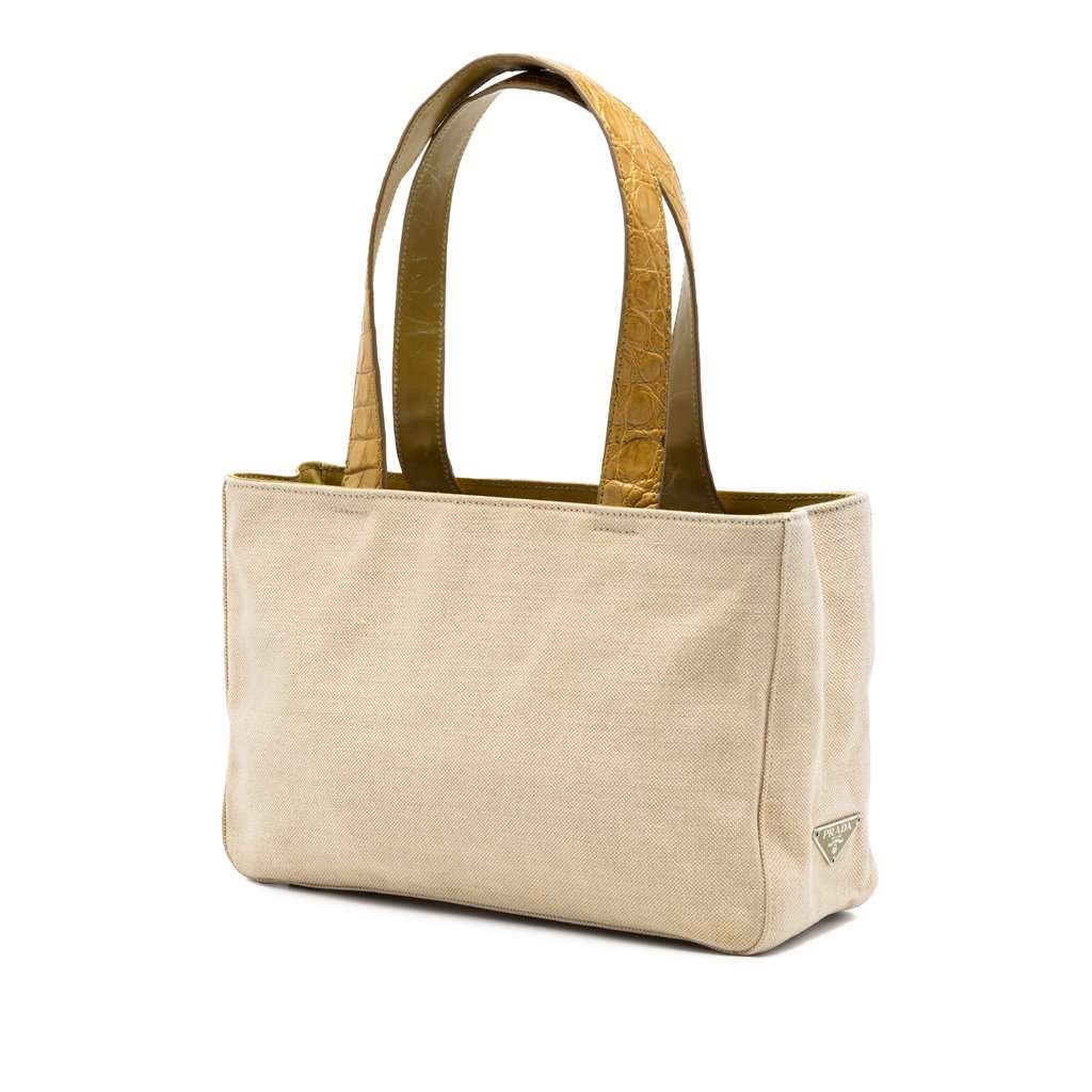 Prada Canvas Tote Beige Very good condition - Back View