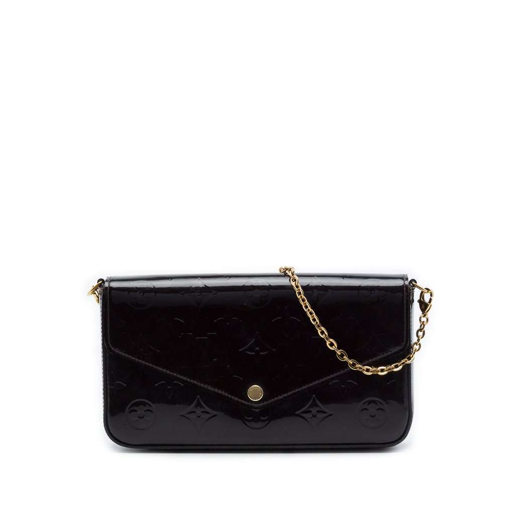 Louis Vuitton Monogram Vernis Pochette Felicie Purple Leather Very good - Front View