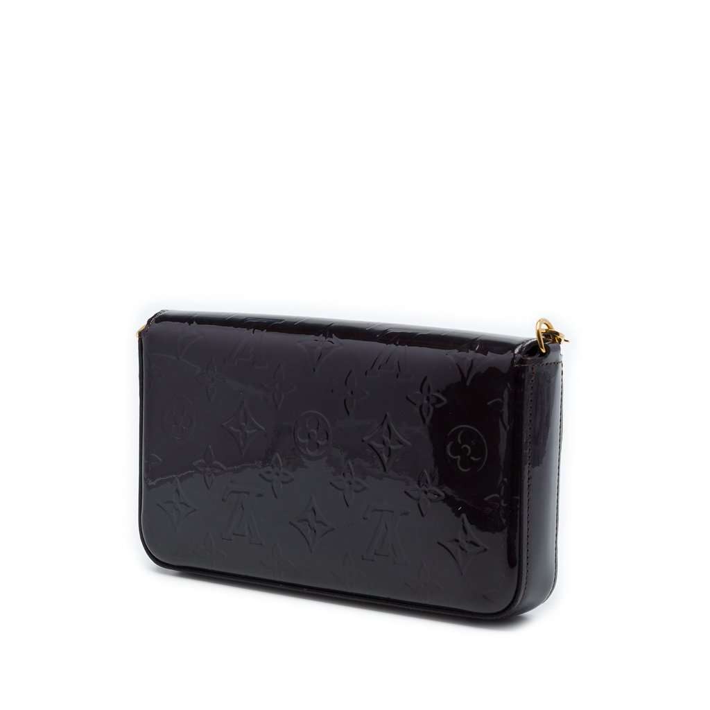 Louis Vuitton Monogram Vernis Pochette Felicie Purple Leather Very good - Back View