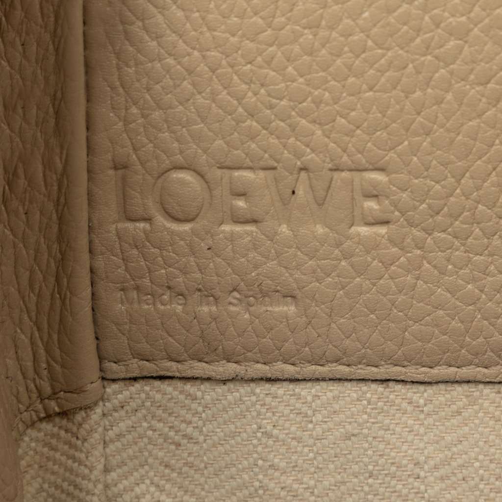 LOEWE Mini Grained Calfskin Drawstring Hammock Bag Brown Leather Very good - Box View