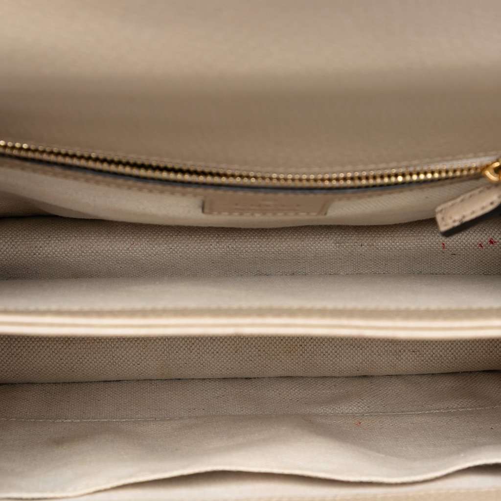 Gucci Small GG Canvas Web Ophidia Top Handle Flap Beige Very good condition - Model View