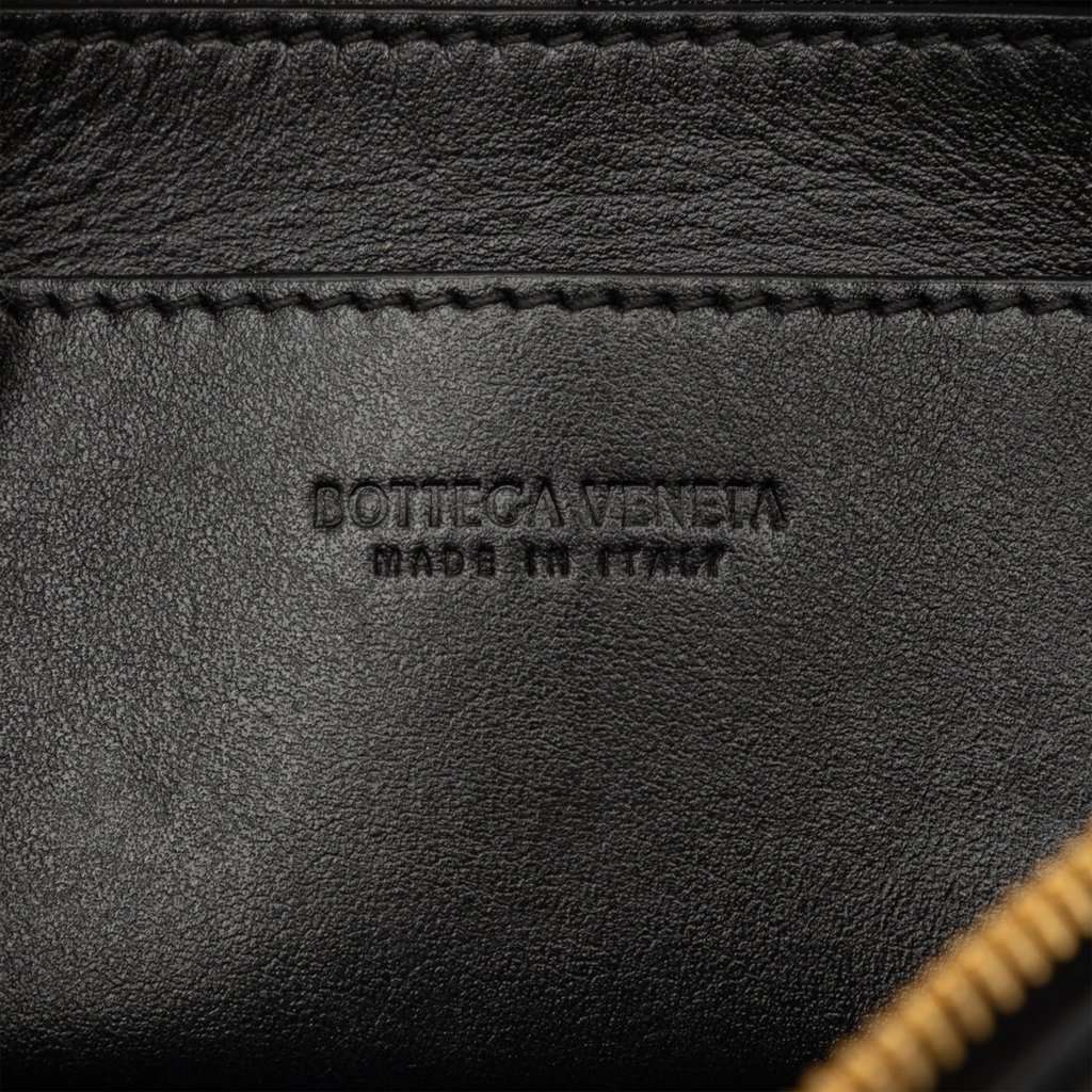 Bottega Veneta Mini Nappa Maxi Intrecciato Cassette Crossbody Black Leather Very good - Box View