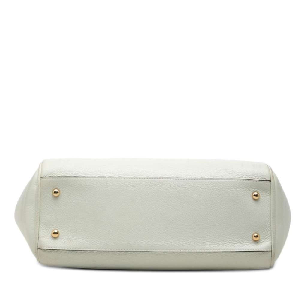 Loewe Leather Heritage Tote White Leather Very good condition - Inside View