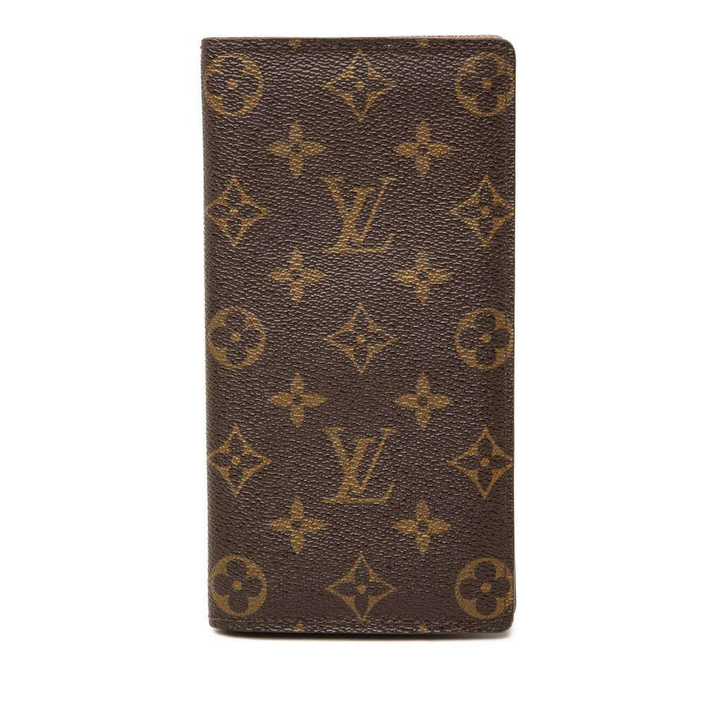 Louis Vuitton Monogram Brazza Long Wallet Brown Very good condition - Front View