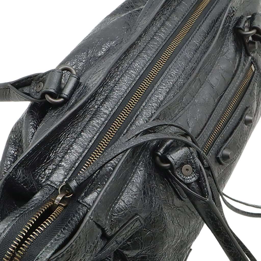 Balenciaga Lambskin Le City East West Shoulder Bag Black Leather Very good condition - Model View