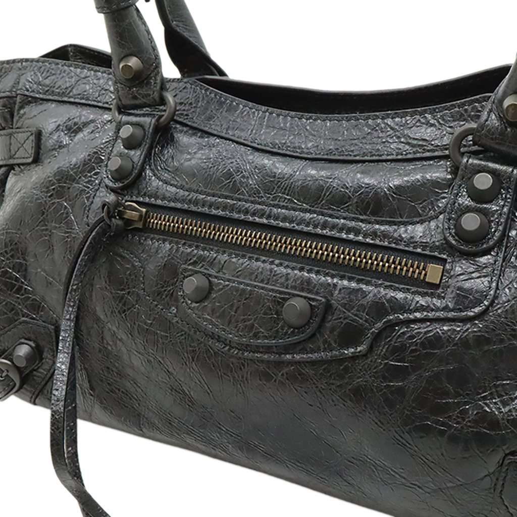 Balenciaga Lambskin Le City East West Shoulder Bag Black Leather Very good condition - Box View