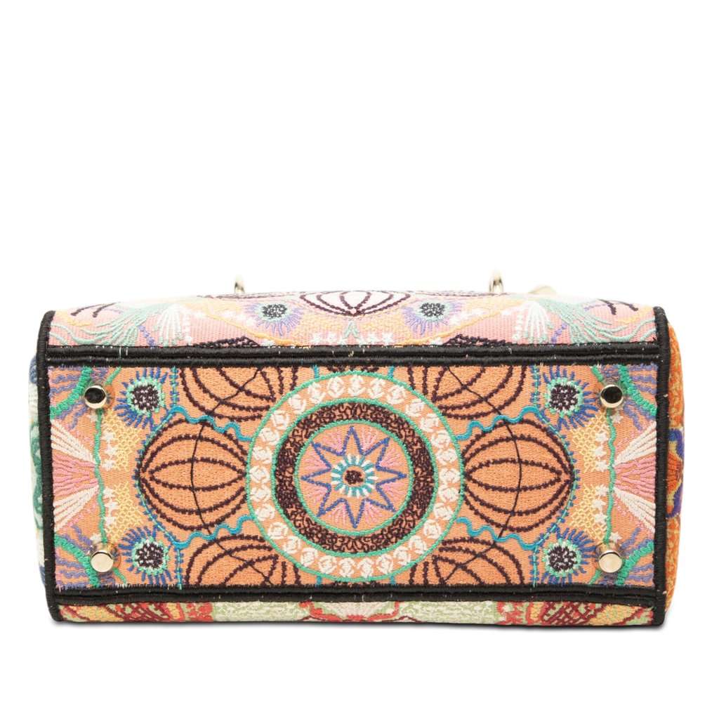 Dior Medium Embroidered Canvas In Lights Lady D Lite Pink Very good - Inside View