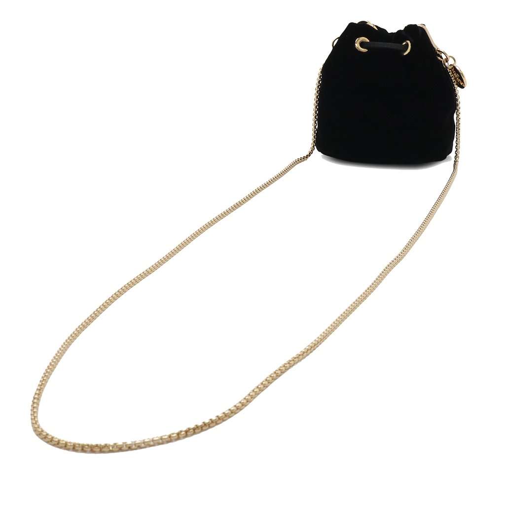 Prada Mini Velluto Drawstring Pouch Black Very good condition - Back View
