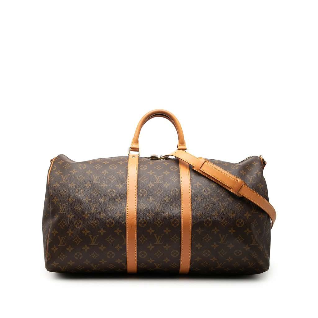 Louis Vuitton Monogram Keepall Bandouliere 55 Brown Very good - Front View