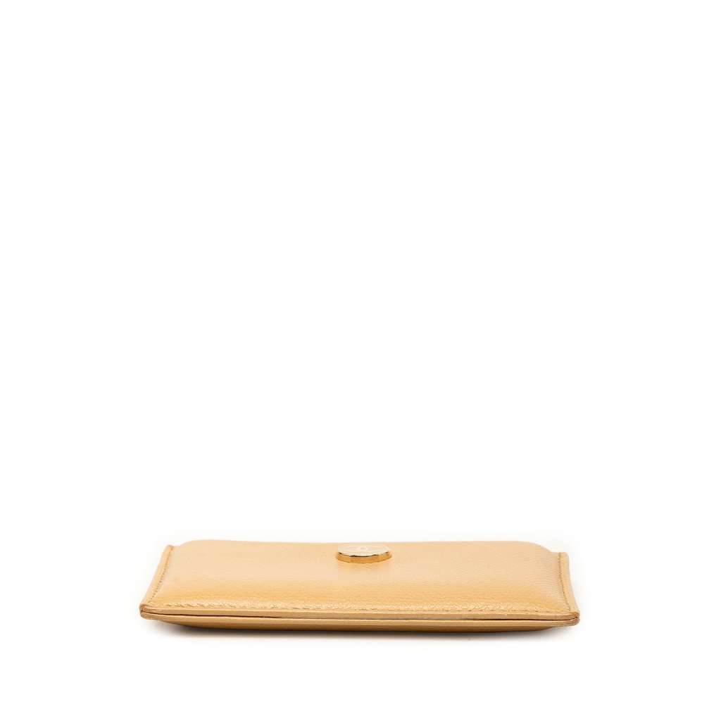 Chanel Caviar Coco Button Card Holder Beige Leather Very good condition - Inside View