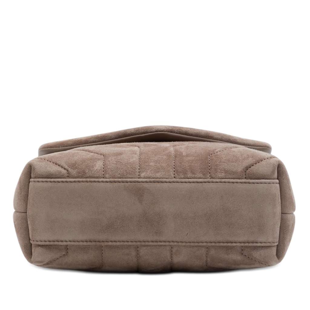 Saint Laurent Toy Matelasse Suede Monogram LouLou Crossbody Brown Leather Very good - Inside View