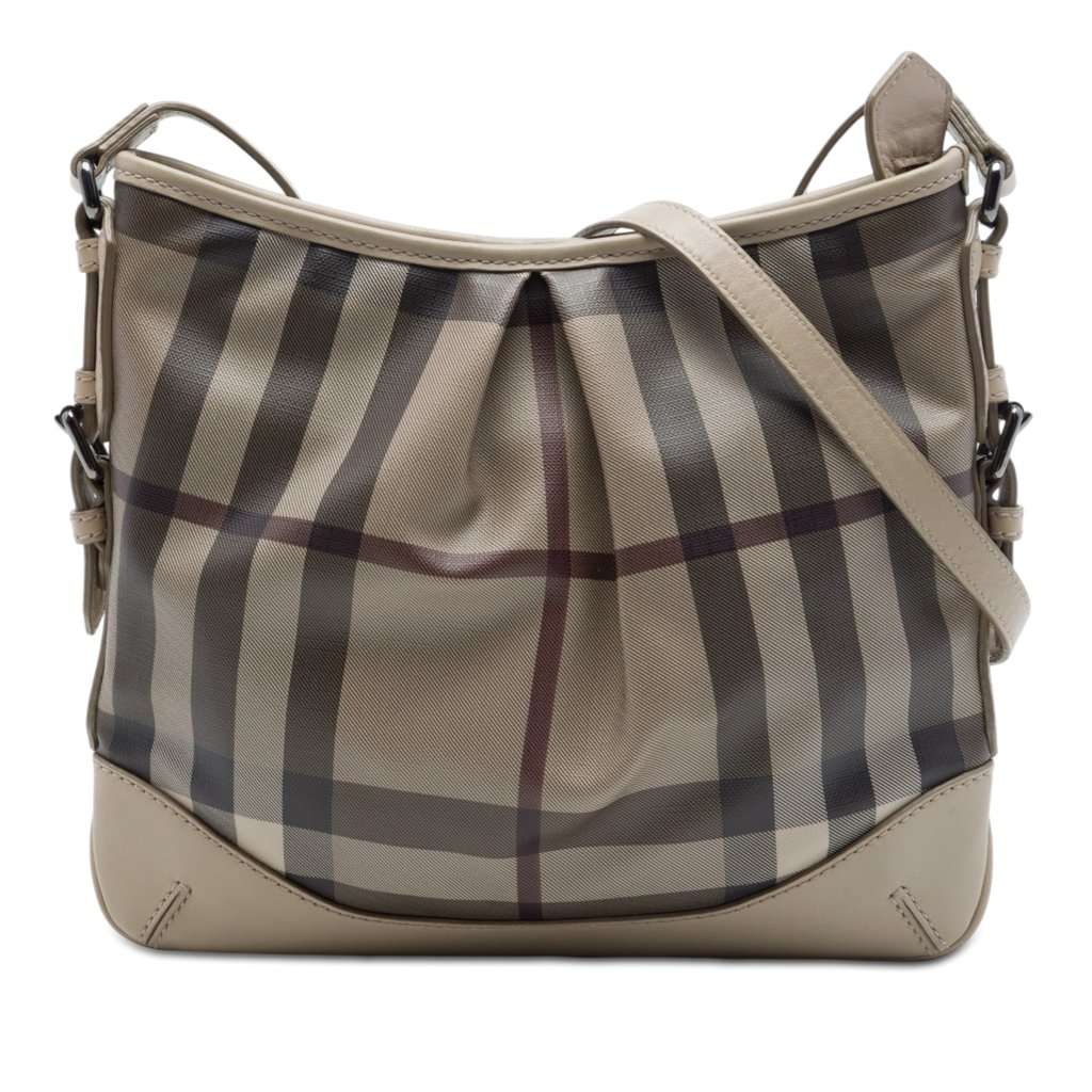 Burberry Smoke Check Coated Canvas Hartham Crossbody MultiColor Very good - Front View