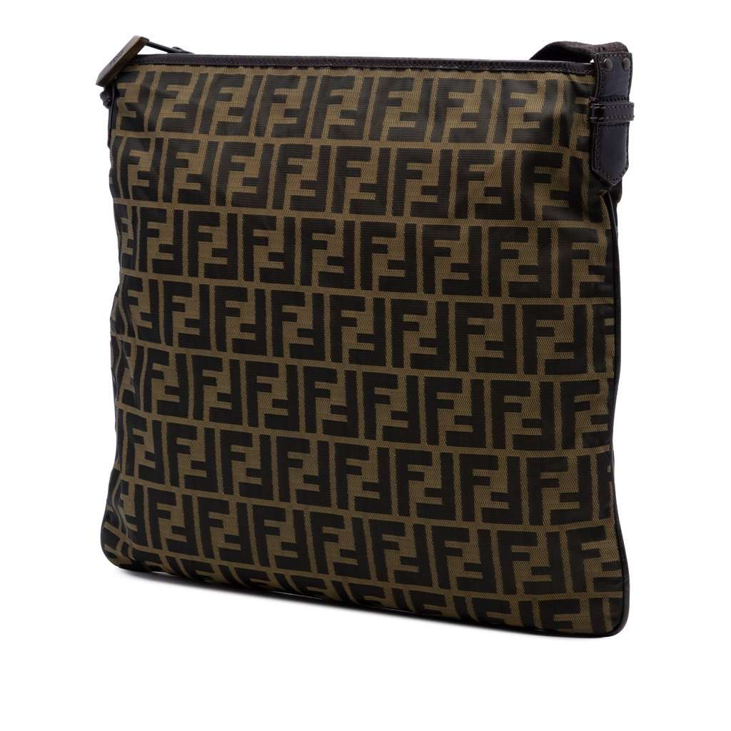 Fendi Zucca Canvas Crossbody Brown Very good - Back View