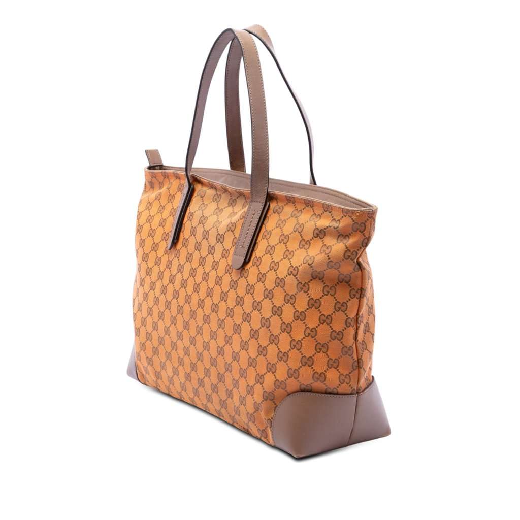Gucci GG Canvas Web Tote Orange Very good condition - Back View