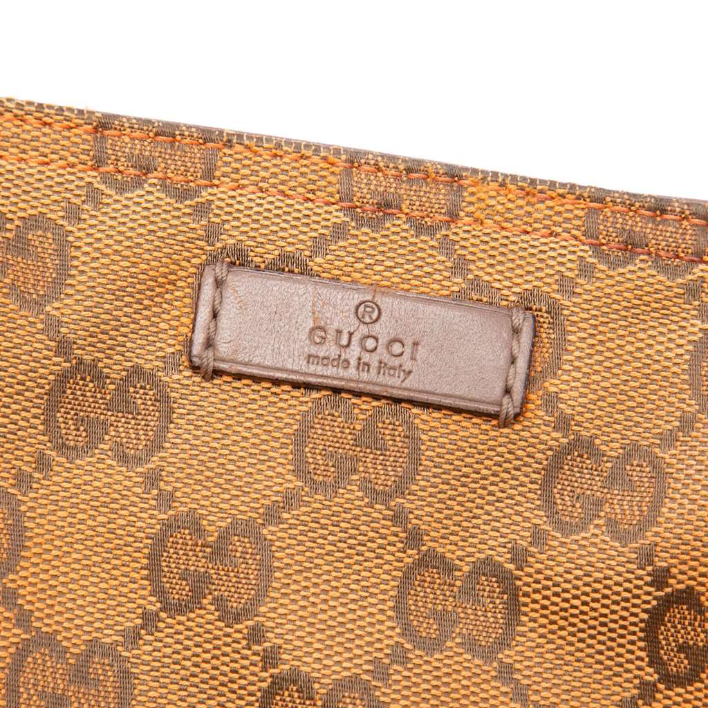 Gucci GG Canvas Web Tote Orange Very good condition - Box View