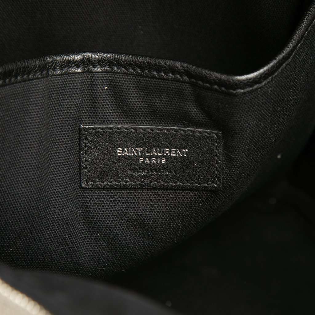 Saint Laurent Canvas Rive Gauche City Backpack White Very good condition - Box View