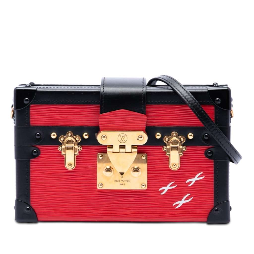 Louis Vuitton Epi Petit Malle Red Leather Very good condition - Front View