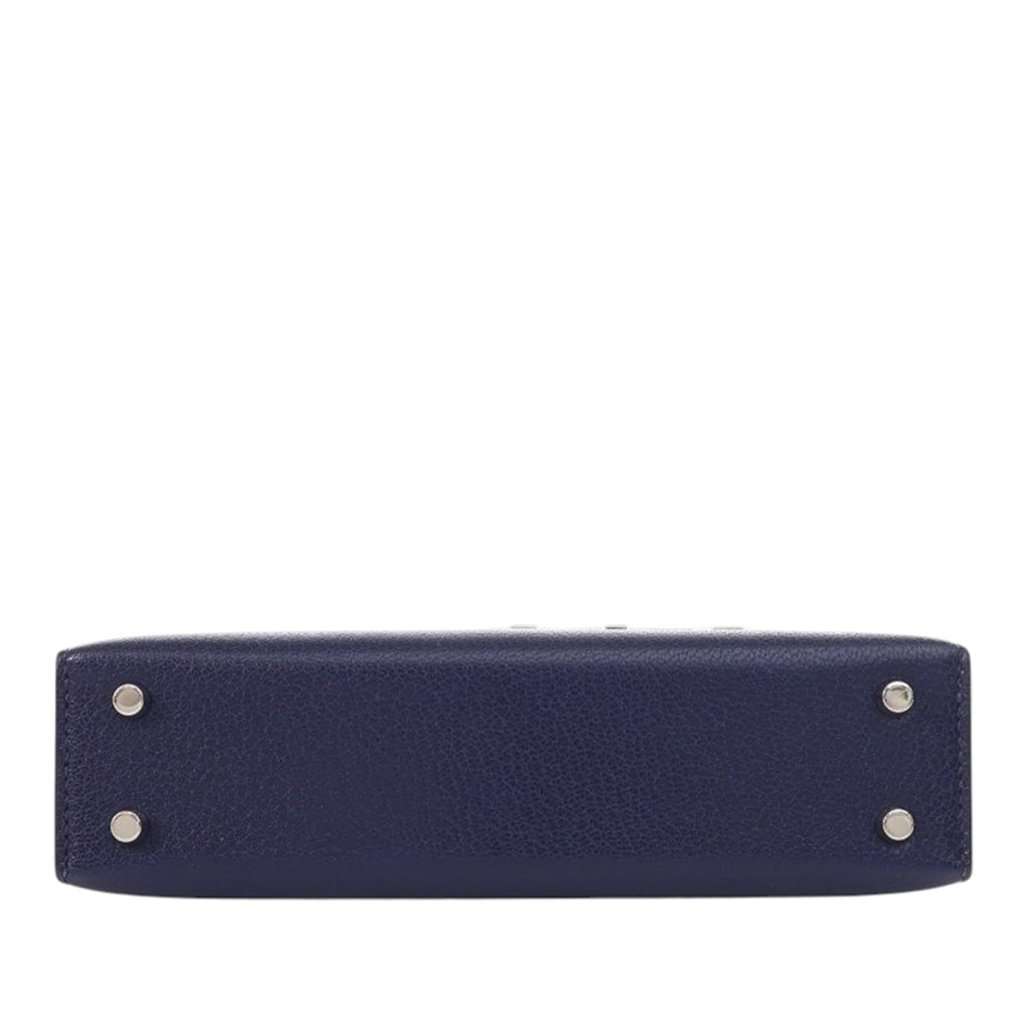 Hermès Mini Chevre Mysore Verrou Chaine Blue Leather Very good condition - Box View