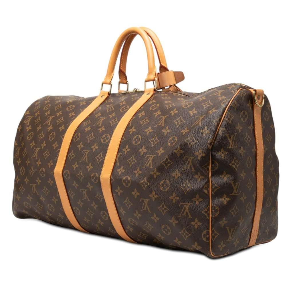 Louis Vuitton Monogram Keepall Bandouliere 55 Brown Very good condition - Back View