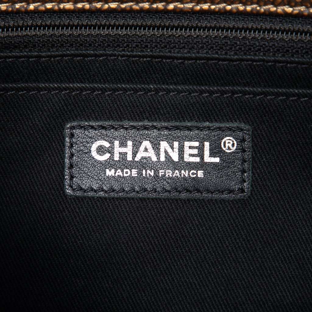 Chanel Small Metallic Caviar CC Timeless Flap Brown Leather Very good condition - Box View