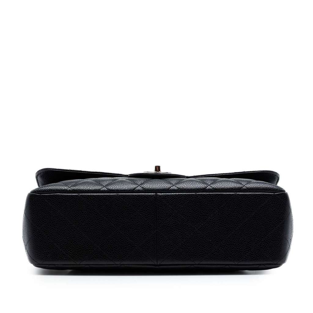 Chanel Jumbo Classic Caviar Single Flap Black Leather Very good - Inside View