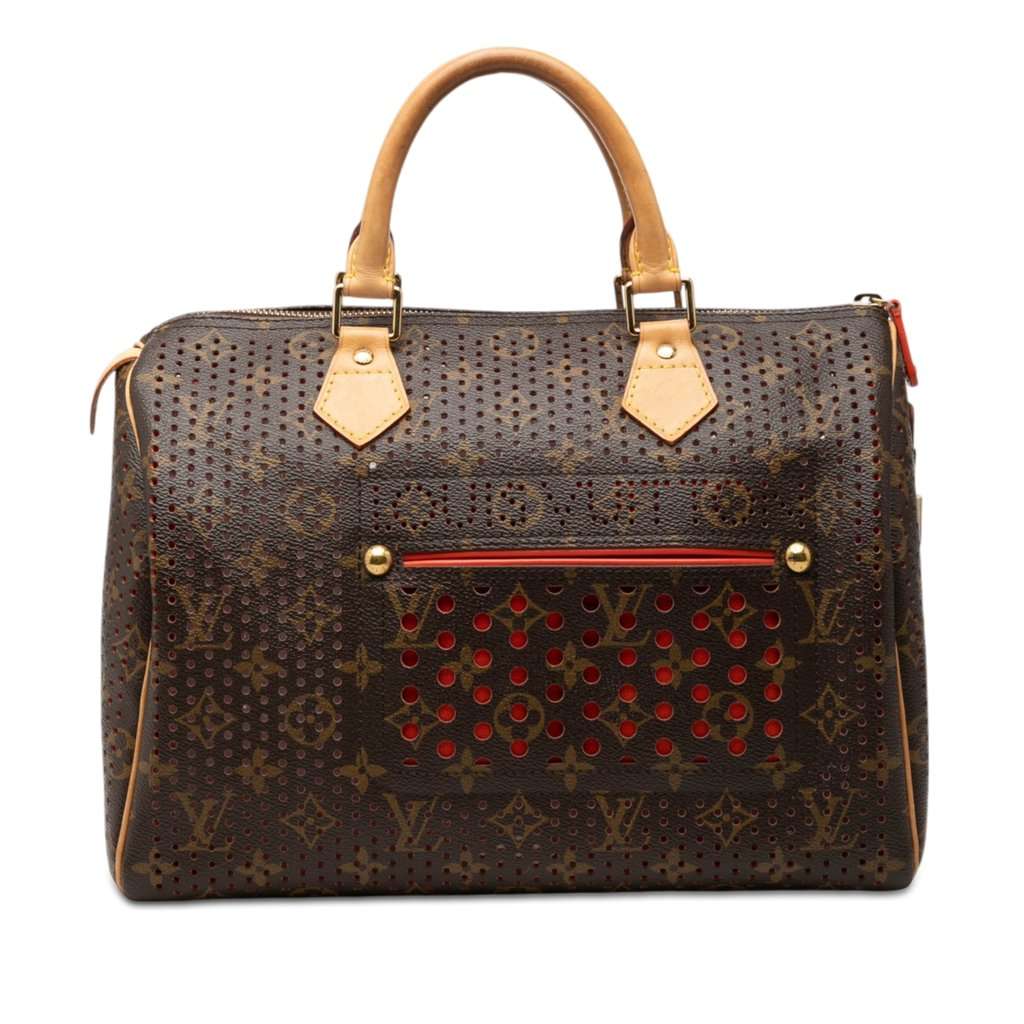 Louis Vuitton Monogram Perforated Speedy 30 Brown Very good - Front View