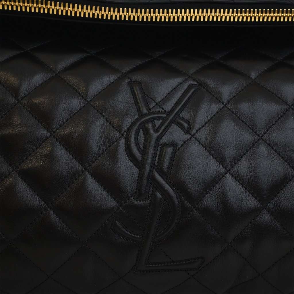 Saint Laurent Quilted Calfskin Monogram ES Giant Travel Bag Black Leather Very good - Box View