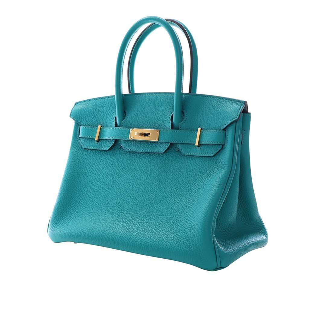 Hermès Togo Birkin Retourne 30 Blue Leather Very good condition - Inside View