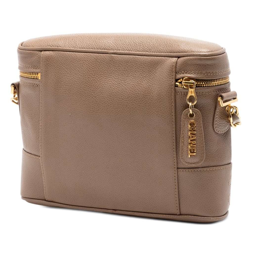 Chanel Triple CC Caviar Crossbody Brown Leather Very good condition - Back View
