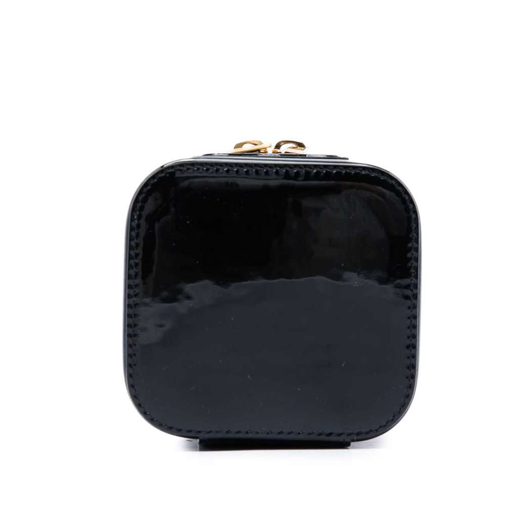 Celine Mini Patent Cuir Triomphe Vanity Case Black Leather Very good - Inside View