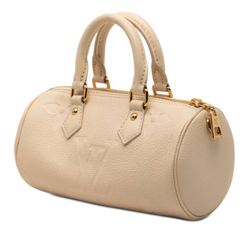 Louis Vuitton Monogram Empreinte Giant Papillon BB Beige Leather Very good condition - Back View