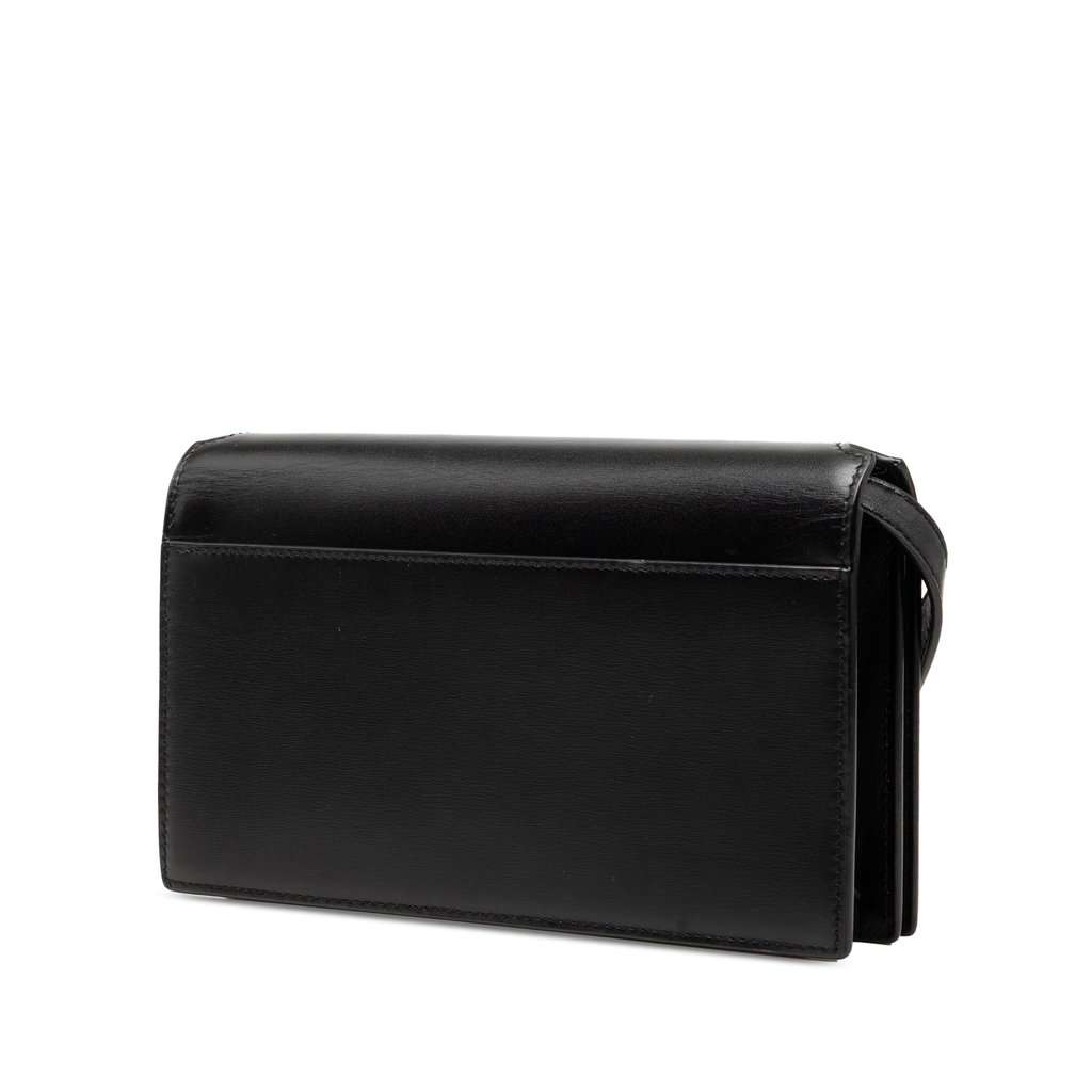 Saint Laurent Smooth Calfskin Crossbody Black Leather Very good condition - Back View