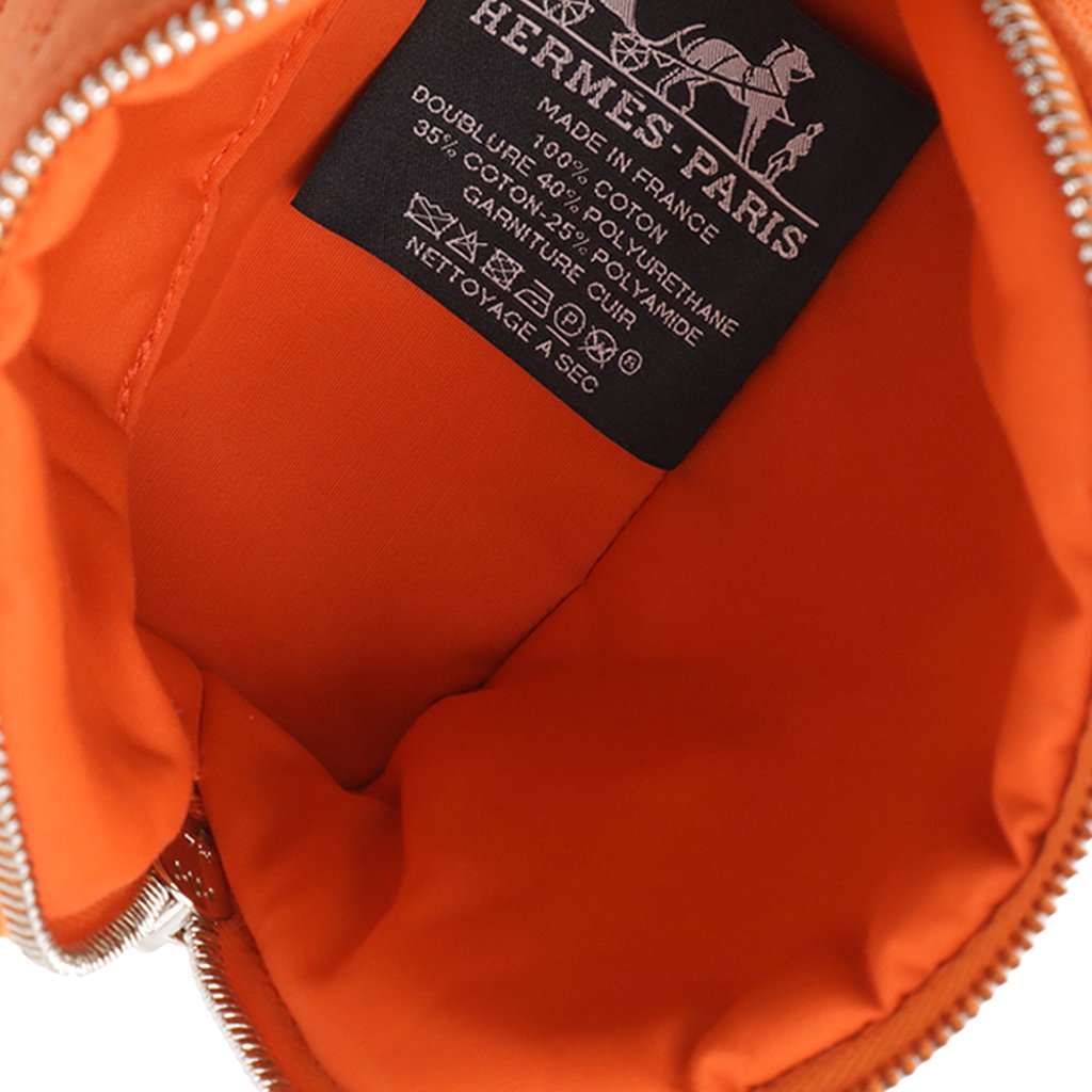Hermès Mini Canvas Bolide Pouch Orange Very good - Inside View