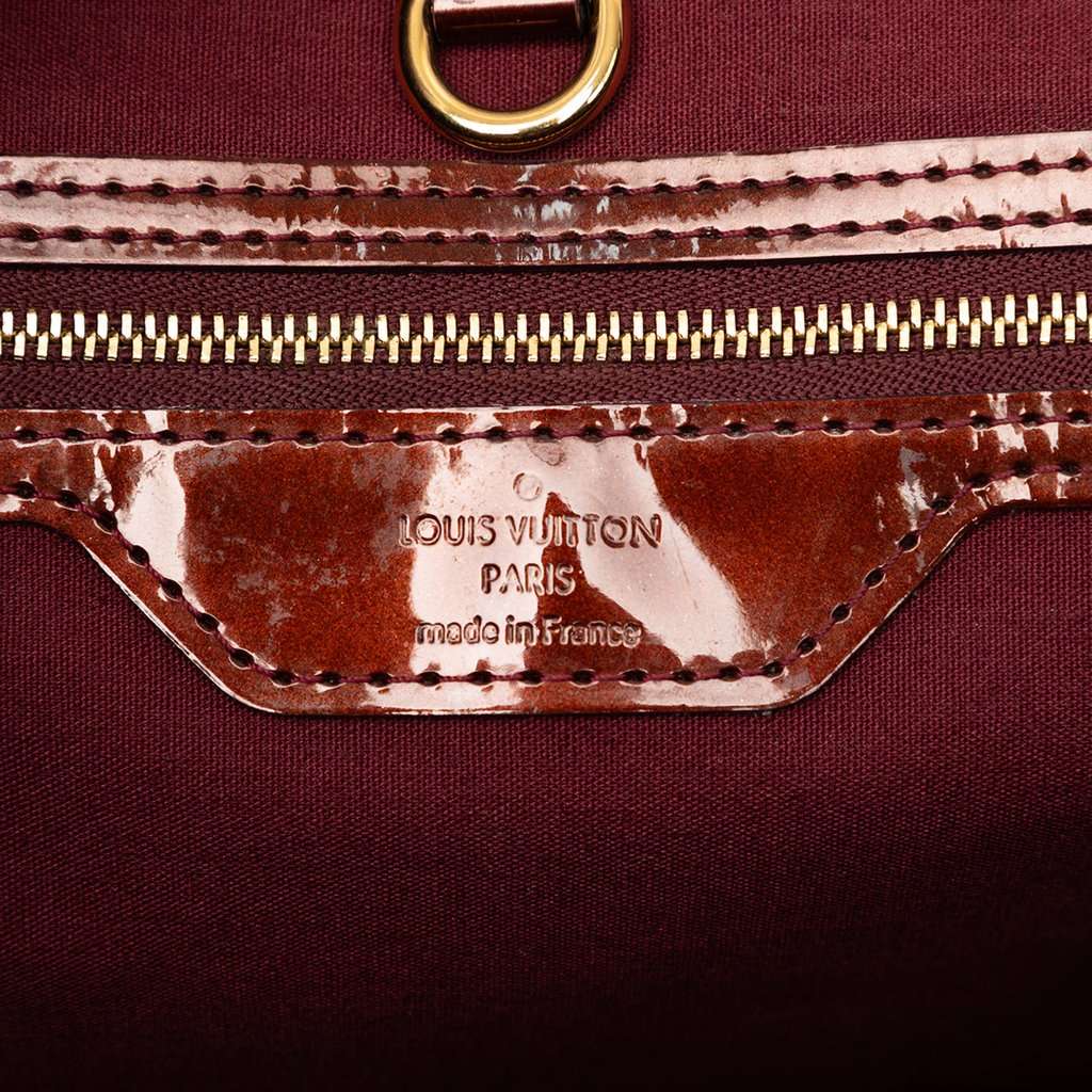 Louis Vuitton Monogram Vernis Wilshire MM Red Leather Very good - Box View