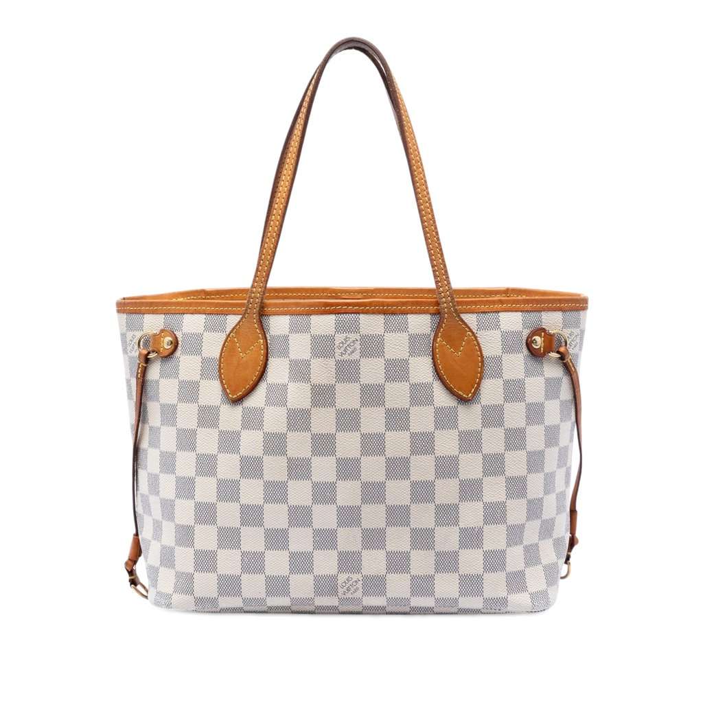Louis Vuitton Damier Azur Neverfull PM White Very good - Front View