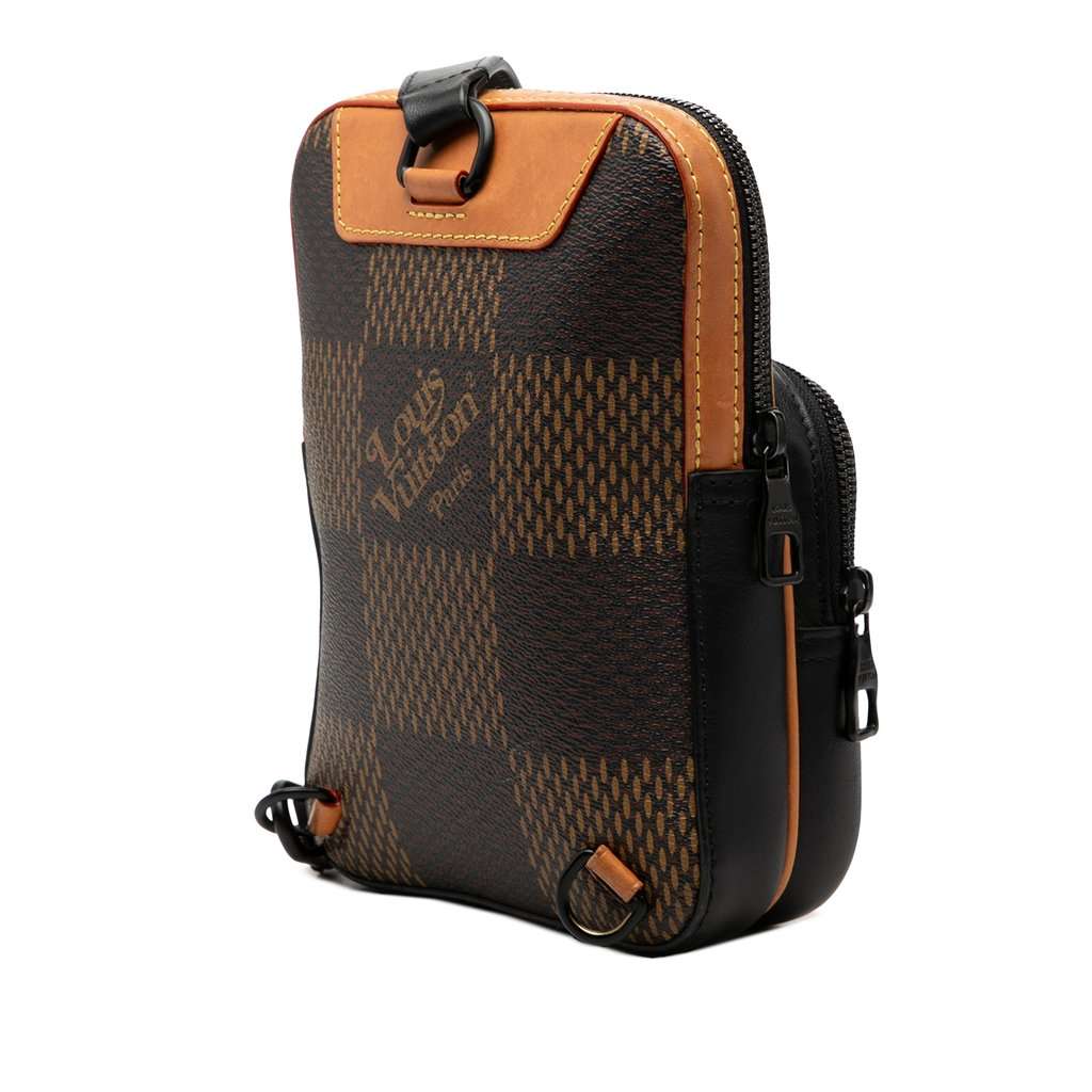 Louis Vuitton Nigo Giant Damier Ebene Monogram Nano Amazone Brown Very good condition - Back View