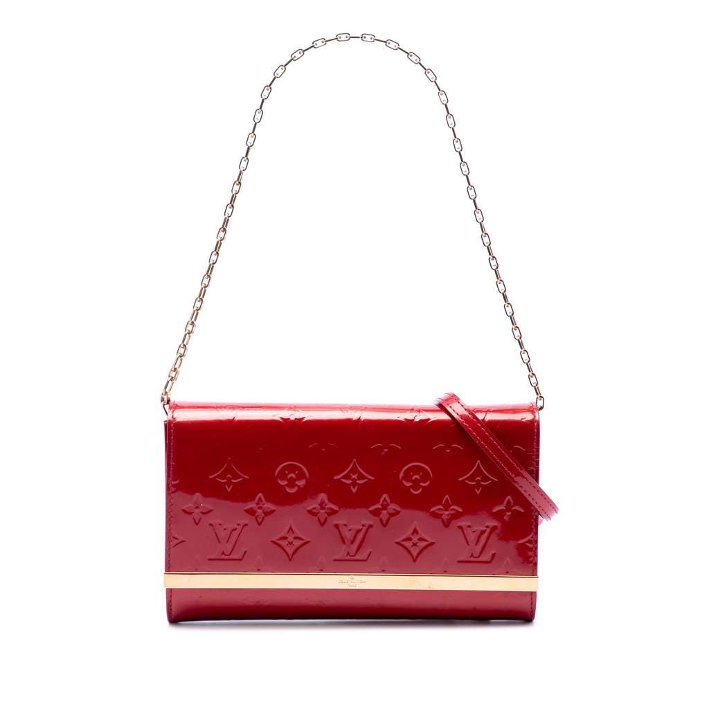 Louis Vuitton Monogram Vernis Ana Red Leather Very good - Front View