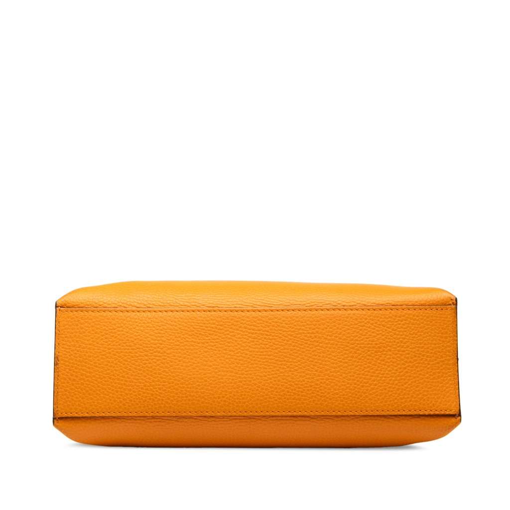 Gucci Small Leather Bamboo Daily Satchel Orange Leather Very good - Inside View