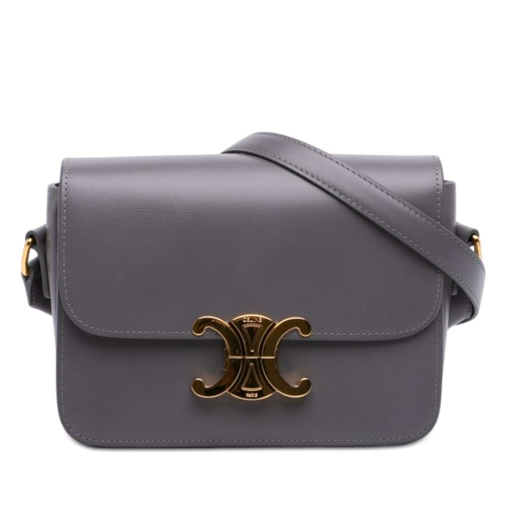 Celine Teen Shiny Calfskin Triomphe Crossbody MultiColor Leather Very good condition - Front View