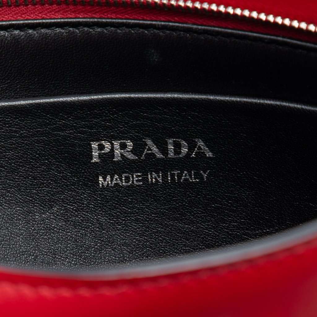 Prada City Calf Sidonie Crossbody Red Leather Very good condition - Box View