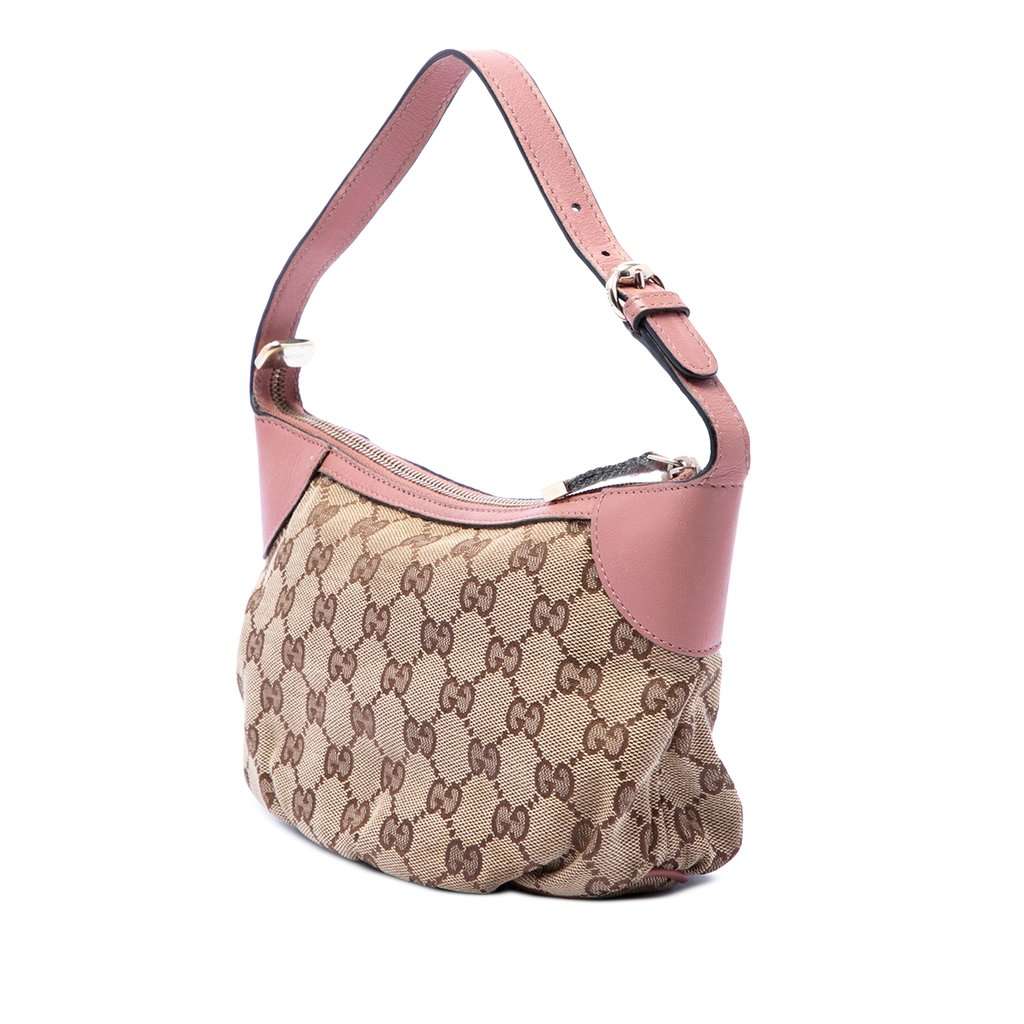 Gucci GG Canvas Web Handbag Beige Very good condition - Back View